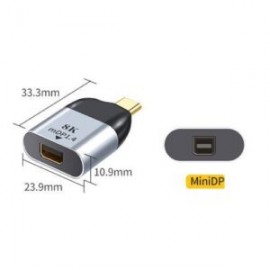 ADAPTADOR USB-C USB 3.1 TIPO C MACHO A MINIDISPLAYPORT HEMBRA